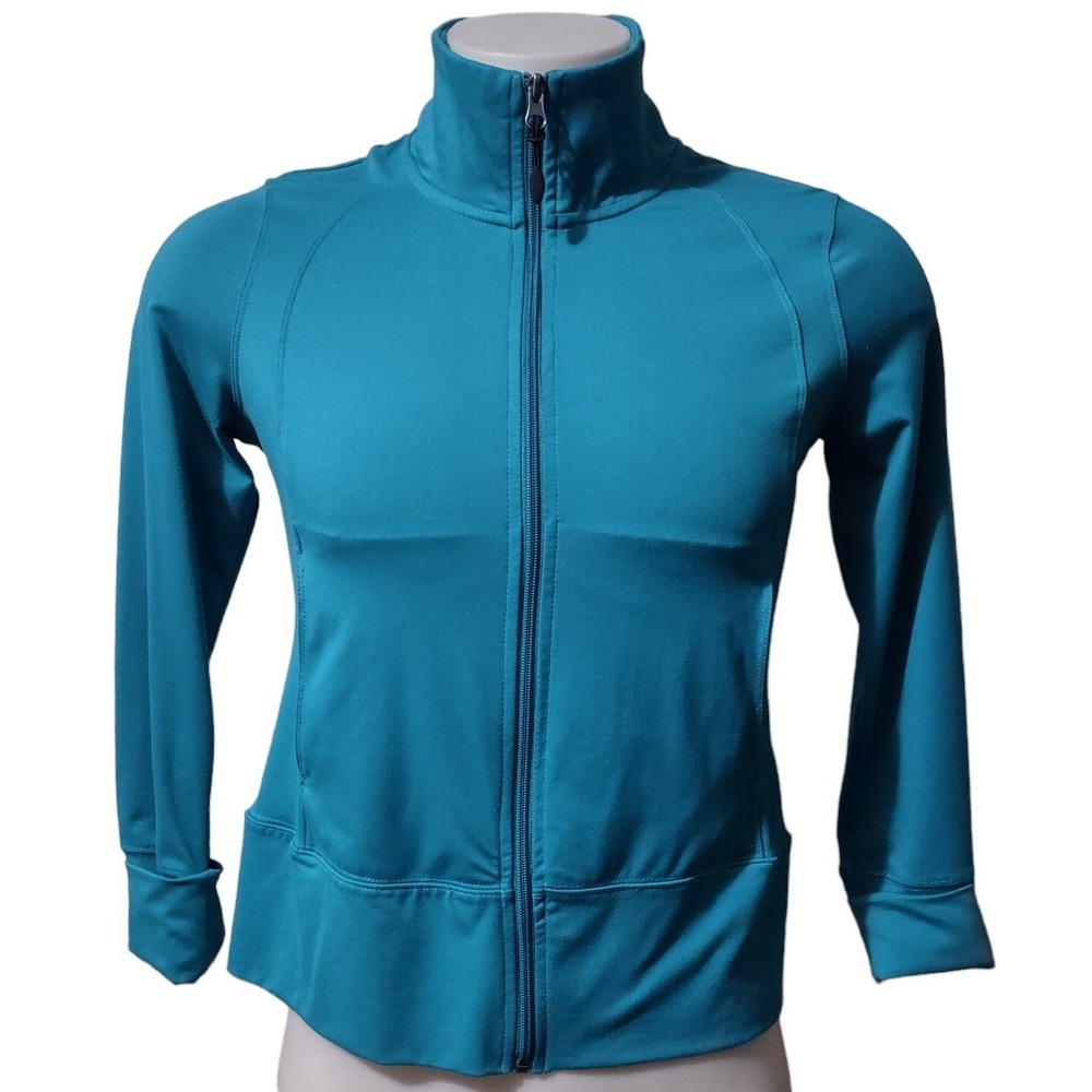 C9 Champion Jacket Women's Size Medium Long Sleeve Logo Full Zip Pockets Green
